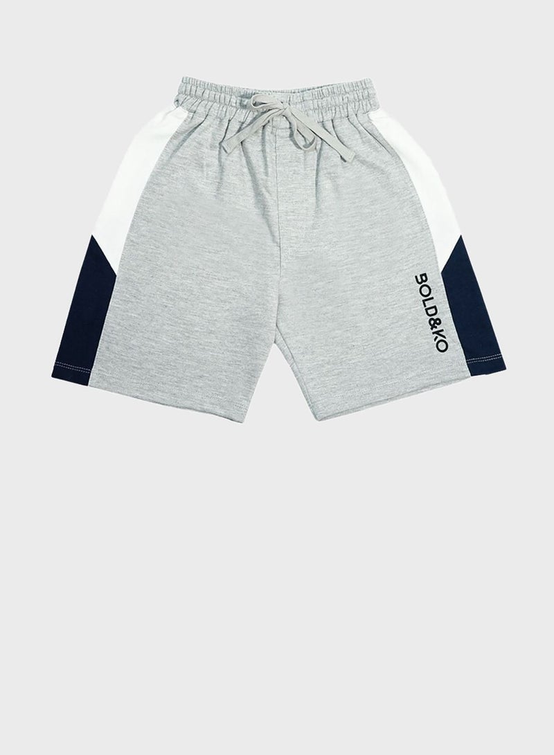 BOLD&KO Kids Logo Print Shorts - Image 1