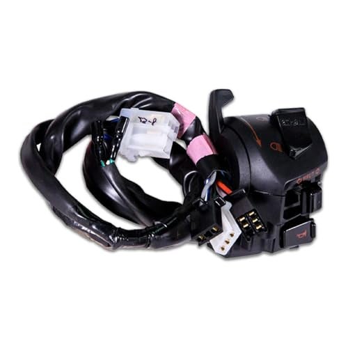 UNO Minda "Uno Minda SW-0659AQ Handle BAR Switch (Left Side) With Self Start, 5 PIN Femal White, 5 & 2 PIN Femal Black, 3 PIN Femal White & 2 Short Wires for Hero CBZ Xtreme Digital Meter (New Model)" - Image 2