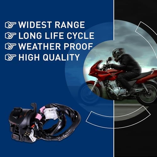 UNO Minda "Uno Minda SW-0659AQ Handle BAR Switch (Left Side) With Self Start, 5 PIN Femal White, 5 & 2 PIN Femal Black, 3 PIN Femal White & 2 Short Wires for Hero CBZ Xtreme Digital Meter (New Model)" - Image 4