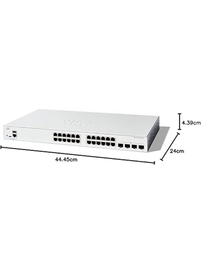 سيسكو سيستمز Cisco Catalyst 1300-24T-4G Managed Switch, 24 Port GE, 4x1GE SFP, Limited Lifetime Protection (C1300-24T-4G) - Image 5