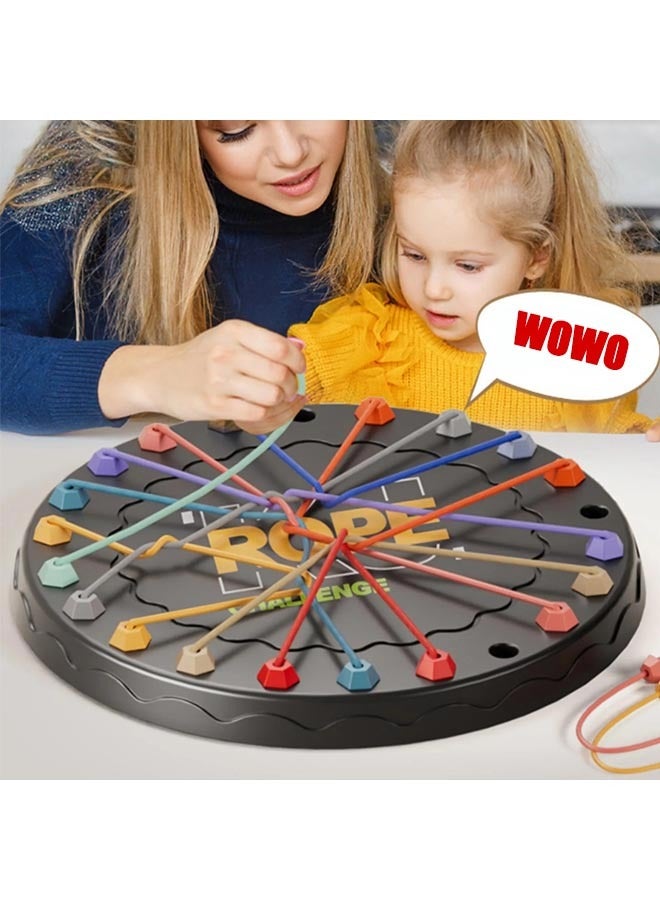 Rope Untangling Game Brain Teaser Puzzle Rope Puzzle Toy Social Board Games Twisting Rope Connecting Rope Classification Logic Thinking Challenge Strategy Board For Toddlers 3 Years +  - Image 1