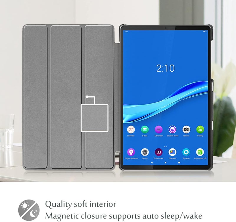 Procases Lenovo Tab M10 Fhd Plus Case 10.3 Inch 2020 2Nd Gen , Slim Lightweight Smart Cover Stand Hard Shell Case For Lenovo Tab M10 Plus Tb-X606F Tb-X606X 10.3" Fhd Tablet 2020 Release -Black - Image 4