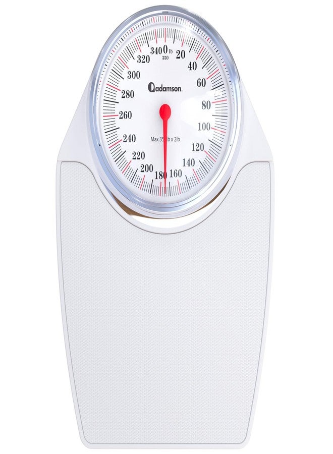 Adamson A24 Scales for Body Weight - Up to 350 LB - New Version - Anti-Skid Rubber Surface Extra Large Numbers - High Precision Bathroom Scale Analog - Durable with 20-Year Assurance - Image 1