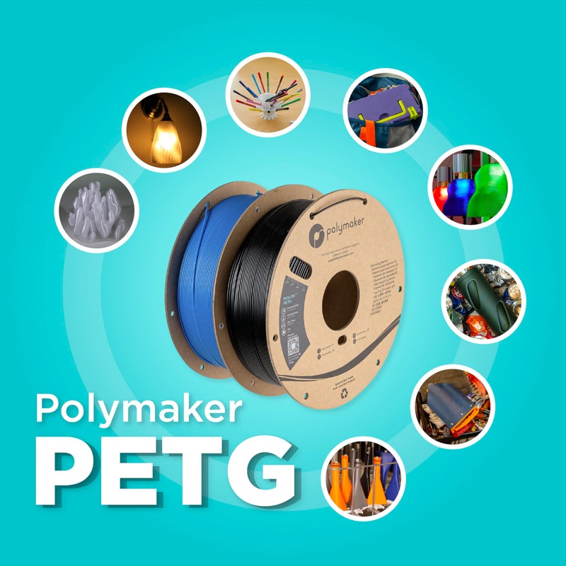Polymaker PolyLite Clear 3D Printer PETG Filament 1.75mm 1kg, Legacy PETG Formula, +- 0.03mm Dimensional Accuracy, Reliable Everyday Filament, Strong Layer Bonding, Compatible with Most 3D Printers - Image 5