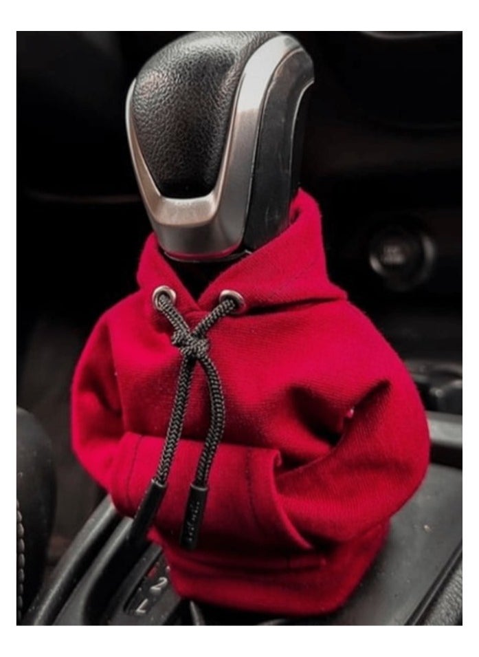 Generic Car Decoration – Red Hoodie Gear Shift Knob Cover with a Unique and Distinctive Design to Enhance Your Car’s Interior Decor  - Image 1