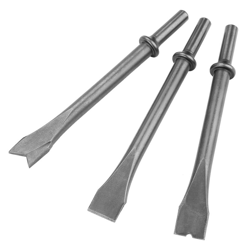 3pcs Air Hammer Chisel Set Extra Long Round Shank Pneumatic Hammer Bit Set - Image 4