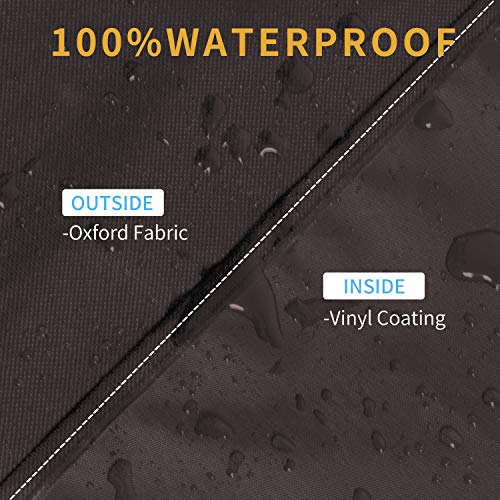 Easy-Going Outdoor TV Cover for 44 to 46 inches LCD, LED, Waterproof, Weatherproof and Dust-Proof TV Screen Protectors with Cleaning Cloth (46 inch,Chocolate) - Image 4