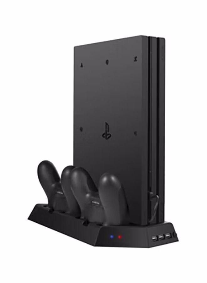 Vertical Wired Stand With Cooling Fan For PlayStation 4 Console