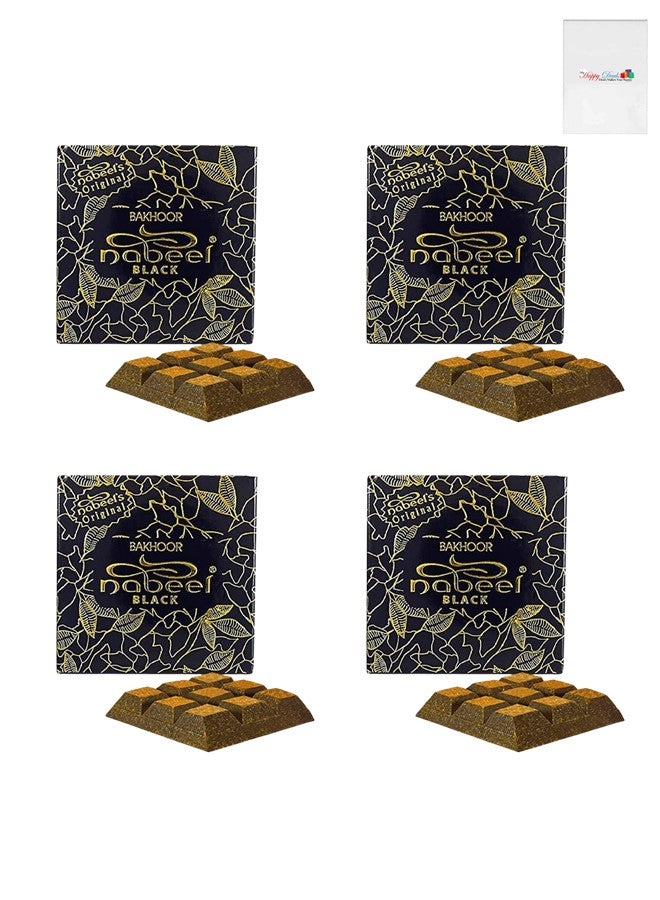 Nabeel 4Pcs Bakhoor Black Incense 40GMS - Image 1