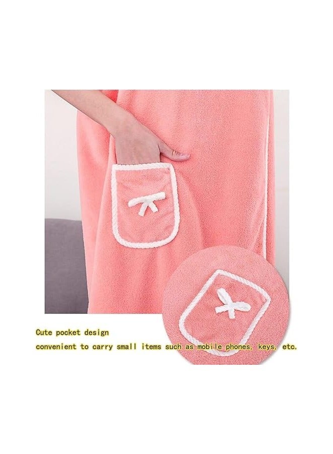 Goolsky 1pc Luxurious Coral Velvet Wearable Bath Towel Skirt for Adults - Soft, Water Absorbing, Quick Drying, No Hair Loss, Alcohol-Free, Bath Essentials for Comfortable Bathing Experience  - Image 3