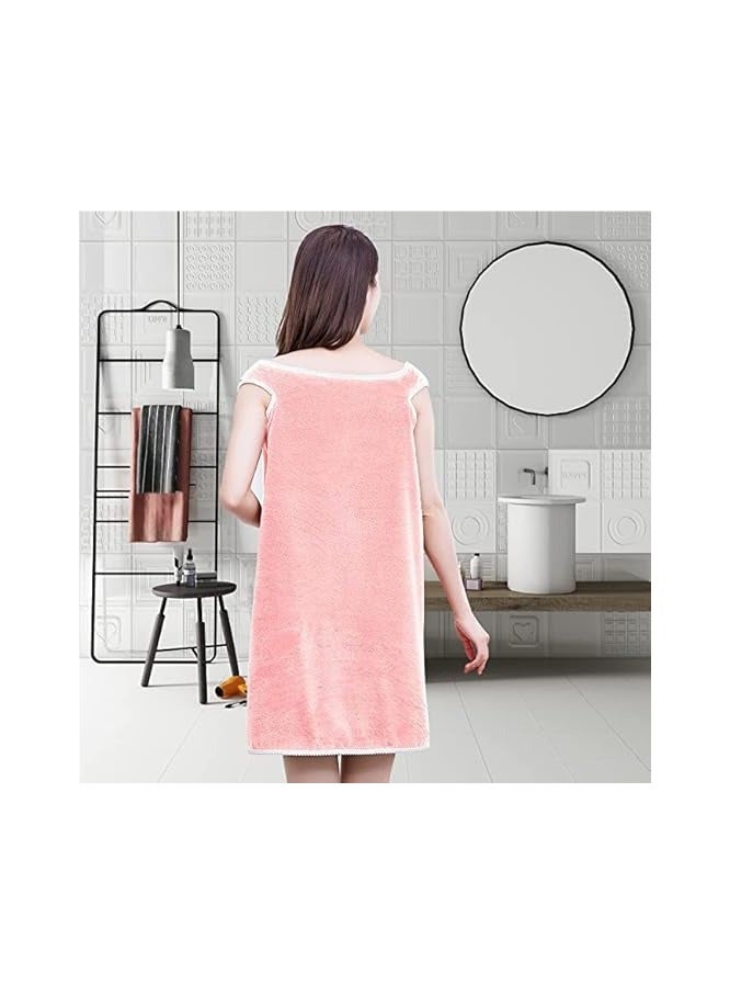 Goolsky 1pc Luxurious Coral Velvet Wearable Bath Towel Skirt for Adults - Soft, Water Absorbing, Quick Drying, No Hair Loss, Alcohol-Free, Bath Essentials for Comfortable Bathing Experience  - Image 5