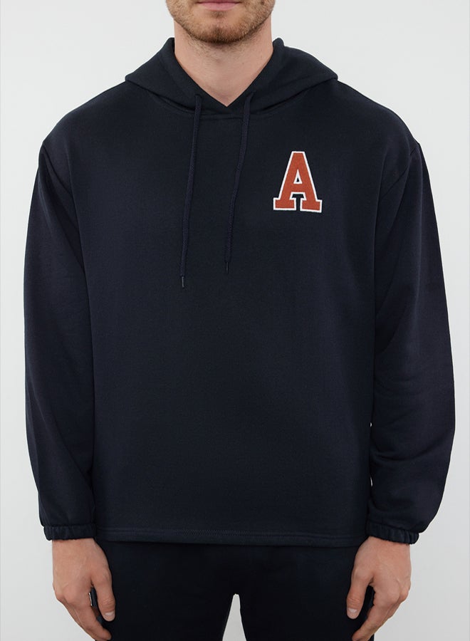 trendyol Oversize/Wide Cut Hooded Letter Embroidered Tracksuit - Image 3