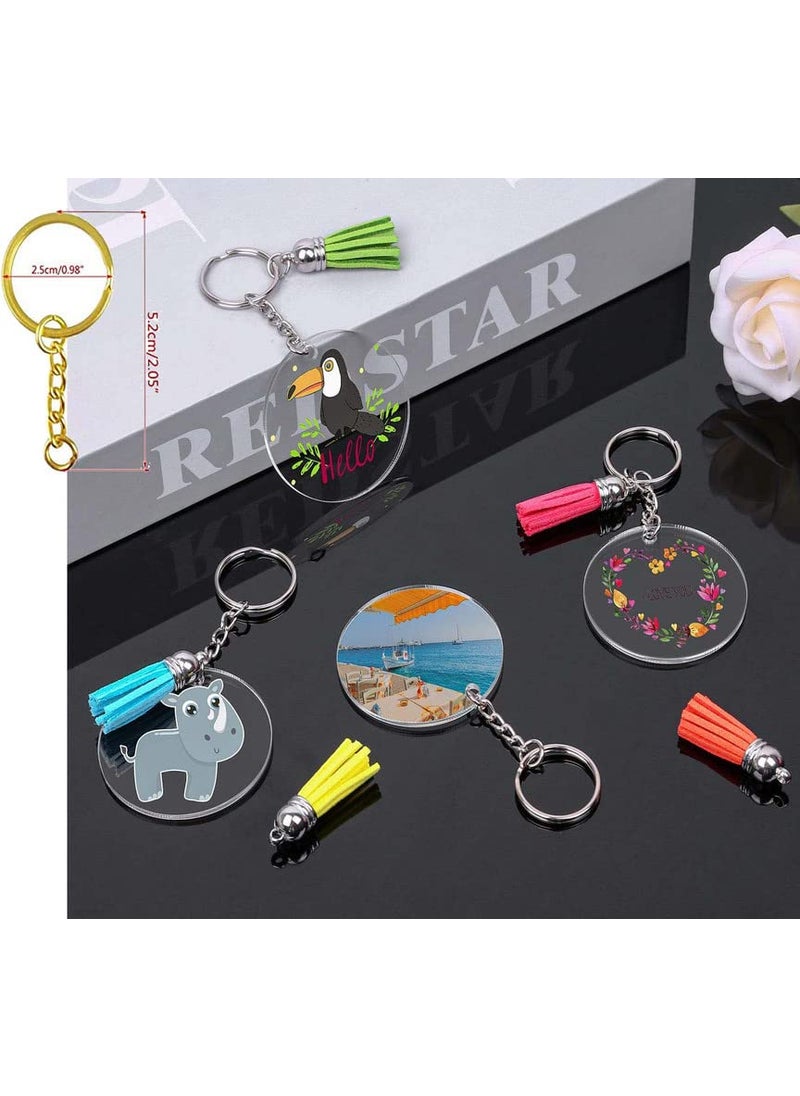 DIY Crafts - DIY Crafts 5 Pcs, 20mm Nickel Silver, Nickel Key Rings, 25-35mm Keyring Split Ring Metal Key Holder Pocketed Clasps Connectors, Heav (5 Pcs, 20mm Nickel Silver) - Image 1