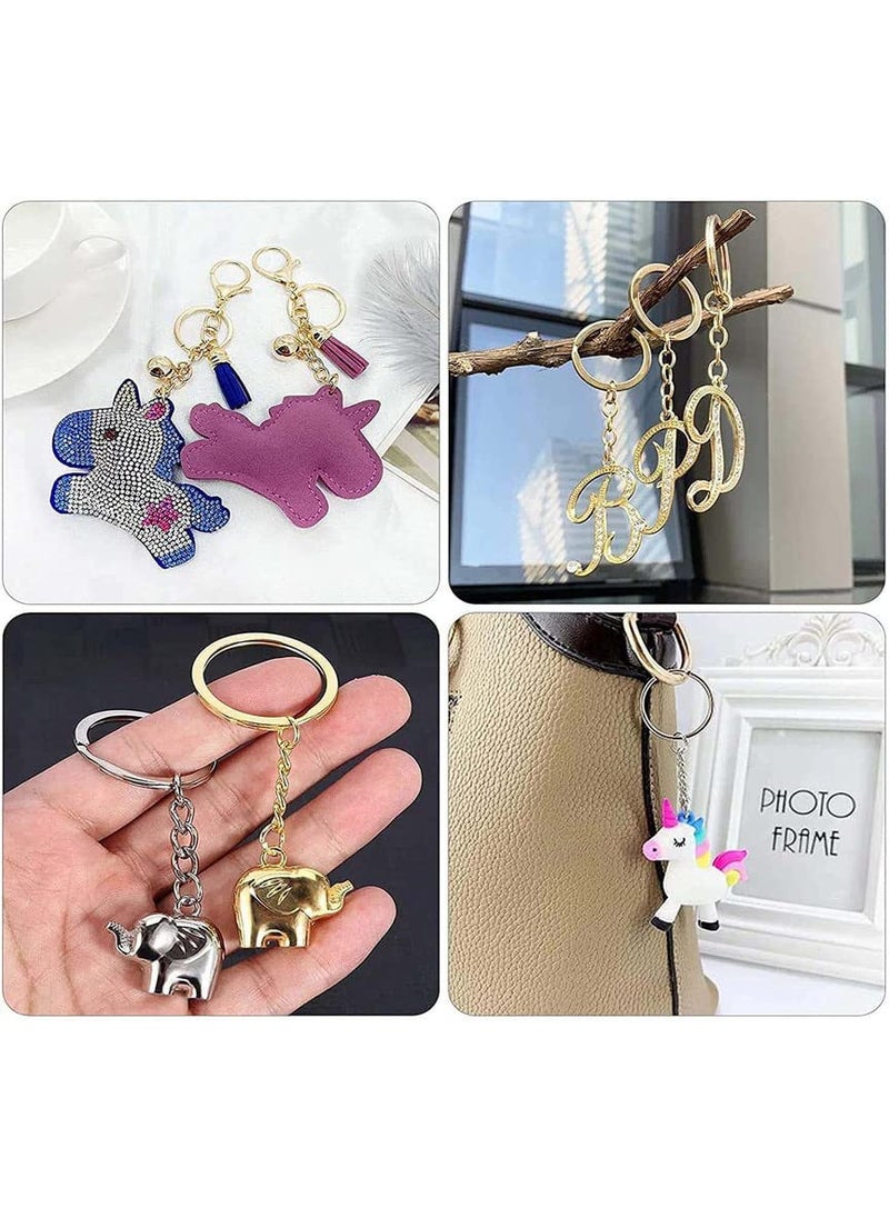 DIY Crafts - DIY Crafts 5 Pcs, 20mm Nickel Silver, Nickel Key Rings, 25-35mm Keyring Split Ring Metal Key Holder Pocketed Clasps Connectors, Heav (5 Pcs, 20mm Nickel Silver) - Image 1