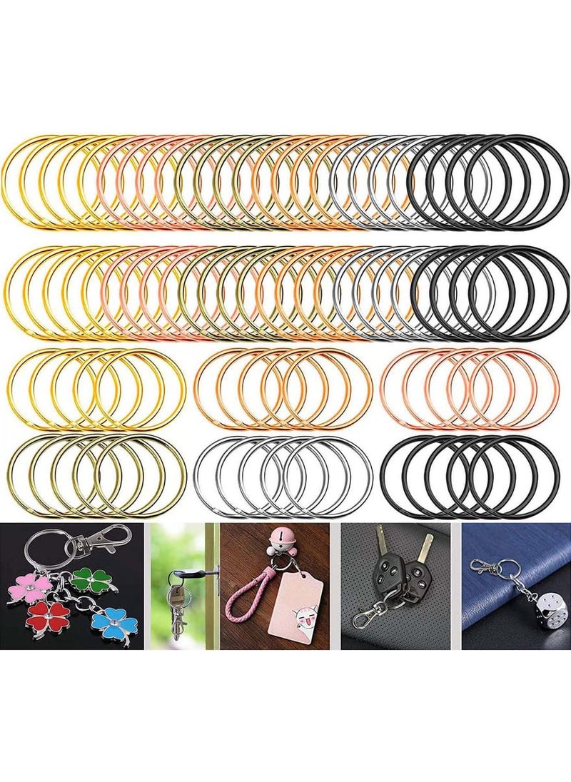 DIY Crafts - DIY Crafts 5 Pcs, 20mm Nickel Silver, Nickel Key Rings, 25-35mm Keyring Split Ring Metal Key Holder Pocketed Clasps Connectors, Heav (5 Pcs, 20mm Nickel Silver) - Image 1