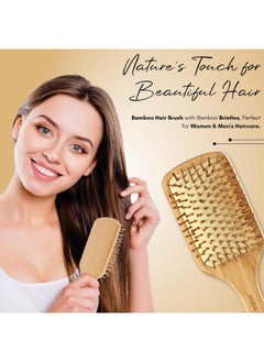 Pro Hair Brush Wooden Detangling Brushes Natural Detangler Paddle Hairbrush For Women Men Kids Stimulate Scalp Help Growth Add Hair Shine (Wooden Bristles) - pzsku/Z21F1B2350079BB08EDD2Z/45/_/1733730317/a94293b3-80a0-46a5-8ceb-32942929faef