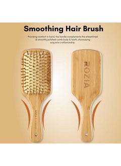 Pro Hair Brush Wooden Detangling Brushes Natural Detangler Paddle Hairbrush For Women Men Kids Stimulate Scalp Help Growth Add Hair Shine (Wooden Bristles) - pzsku/Z21F1B2350079BB08EDD2Z/45/_/1733730332/d8f1c1d9-cfe7-4faf-96e3-b30b21485449