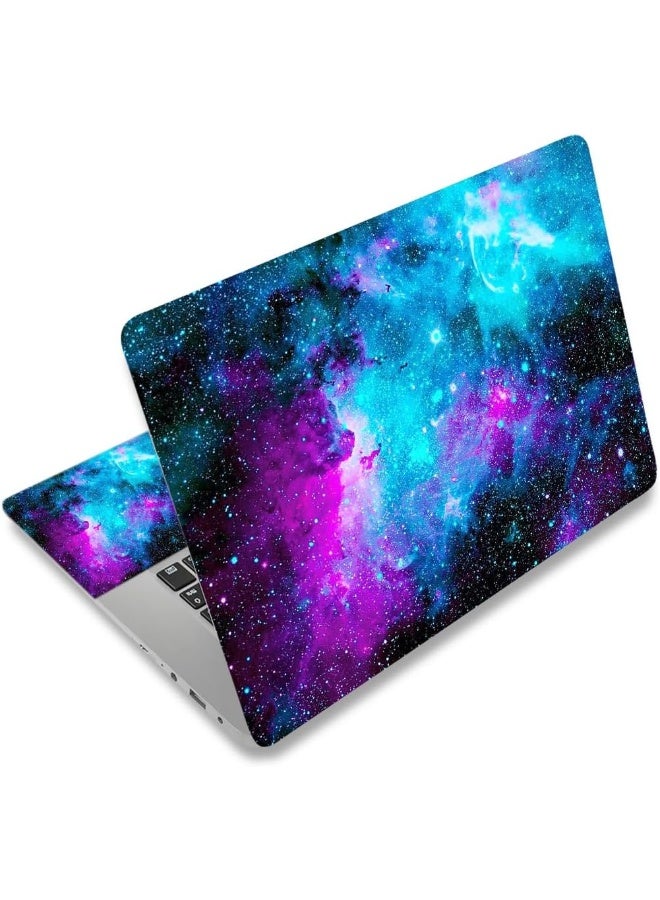 Home Trove ToLuLu Laptop Skin Sticker Decal, 12" 13" 13.3" 14" 15" 15.4" 15.6 inch Vinyl Cover Art Protector Notebook PC (Free 2 Wrist Pad Included), Decorative Waterproof Removable, Nebula Galaxy - Image 1