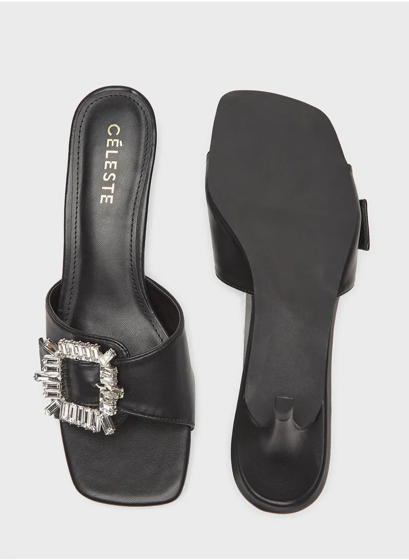 Celeste Single Strap Mid Heel Sandals