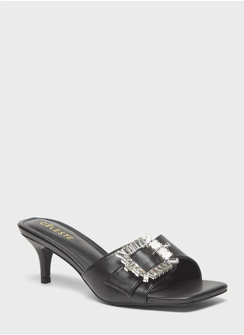 Celeste Single Strap Mid Heel Sandals