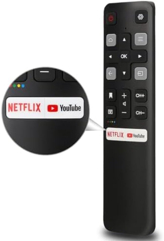 LOUTOC Replacement Remote Control Only for All TCL TV, Compatible for All TCL Android 4K UHD Smart TV(Without Voice  Command) - Image 3