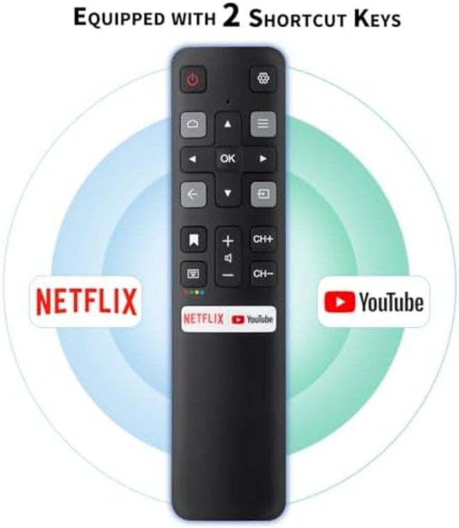LOUTOC Replacement Remote Control Only for All TCL TV, Compatible for All TCL Android 4K UHD Smart TV(Without Voice  Command) - Image 5