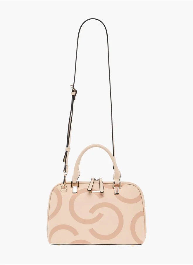 Celeste Womens Monogram Print Tote Bag With Detachable Strap And Handle