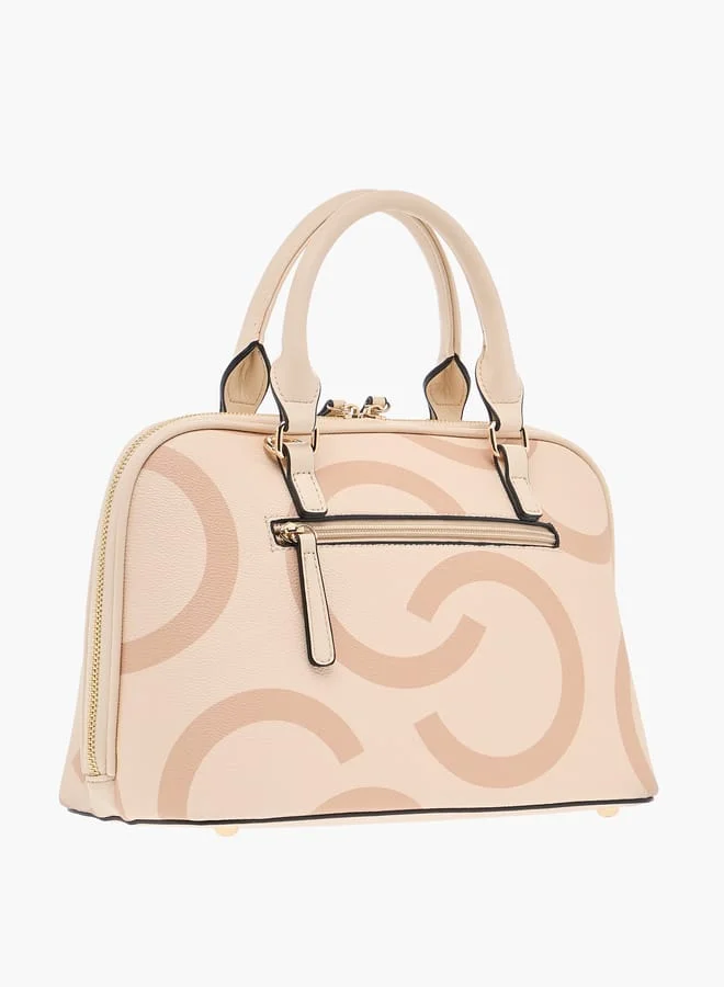 Celeste Womens Monogram Print Tote Bag With Detachable Strap And Handle