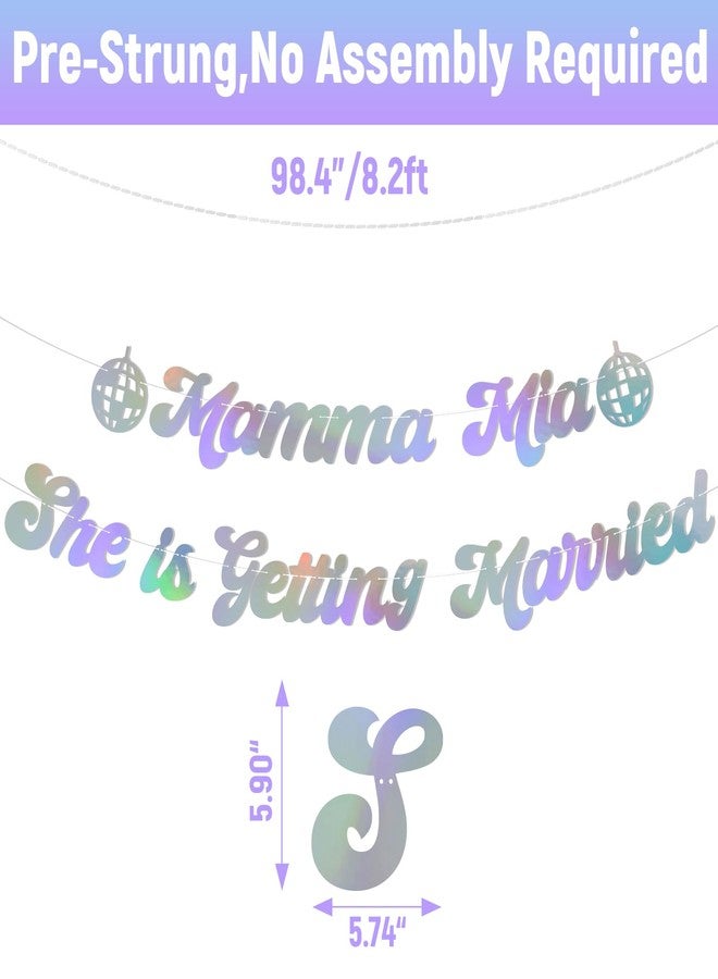 Ramciyo Mamma Mia She is Getting Married Banner, She Found Her Honey Honey, Dancing Queen Bachelorette Party Decorations, Last Disco Bridal Shower Wedding Party Decorations - Image 2