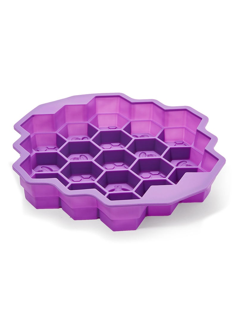 Y&D Honeycomb Bee Silicone Cake Mold Purple 30x30x5centimeter - Image 2