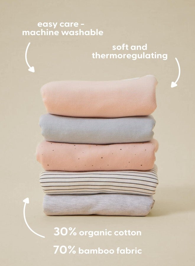 MORI Baby Unisex Clever Pajamas in Blue Stripe with Two Way Zip - Comfort Footed Nightwear for Boys and Girls - 0-3 Months - Image 5