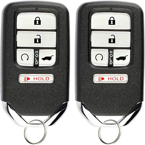 KeylessOption Keyless Entry Remote Start Smart Car Key Fob for Honda Pilot CR-V Civic 2016-19 KR5V2X (Pack of 2) - Image 1