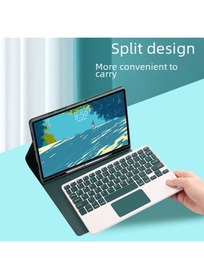 Applicable To Samsung A9Plus With Pen Slot Protective Cover S9FE Split Bluetooth Touch Keyboard X810 Colorful Backlight-Color:Cherry Blossom Powder ]-Product Type:Tab A9Plus 11（X210/216/218） - Image 3