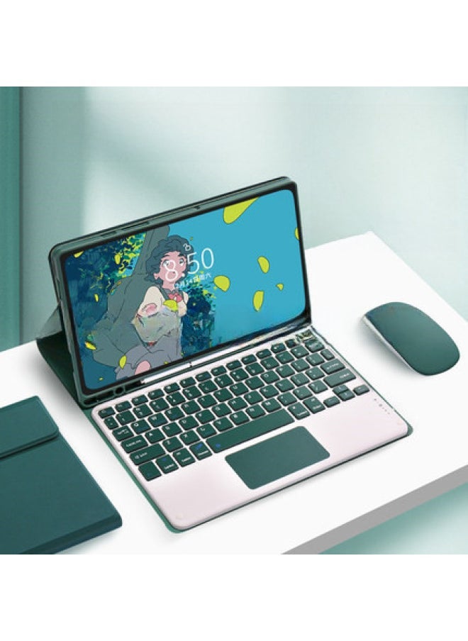 Applicable To Samsung A9Plus With Pen Slot Protective Cover S9FE Split Bluetooth Touch Keyboard X810 Colorful Backlight-Color:Cherry Blossom Powder ]-Product Type:Tab A9Plus 11（X210/216/218） - Image 2