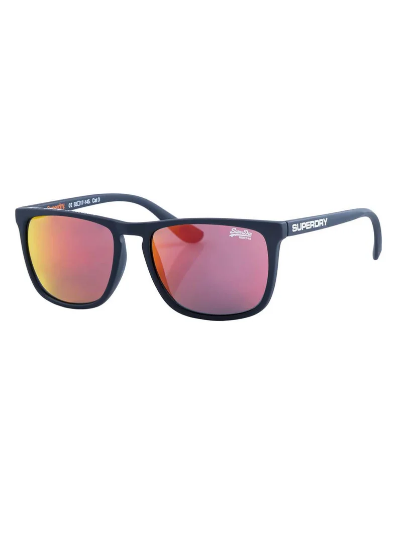 Superdry SHOCKWAVE Full-Rim Rectangular UV Protection Sunglasses - Red