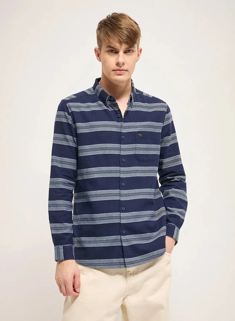 ذا بير هاوس Cotton Shirt for Men | Slim Fit, Long Sleeve, Casual or Formal Button-Down | Soft, Breathable Fabric for Work, Everyday, & All-Season Wear in Stylish