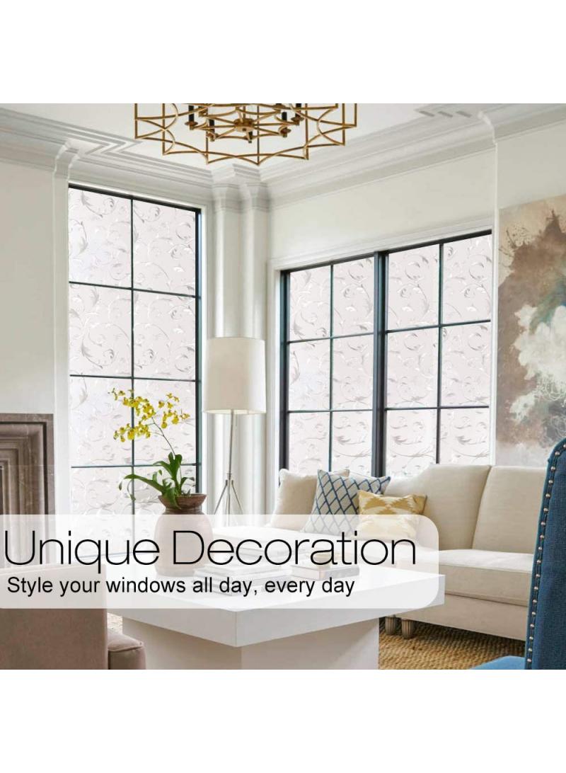 Y&D Window Film Decorative Privacy No Glue Glass Sticker For Door Home House Ofiice Heat Control Anti UV 90 x 200 cm  - Image 4