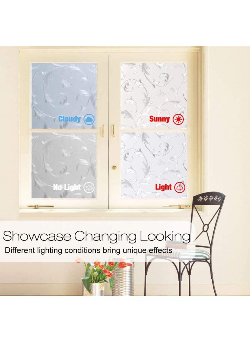 Y&D Window Film Decorative Privacy No Glue Glass Sticker For Door Home House Ofiice Heat Control Anti UV 90 x 200 cm  - Image 3