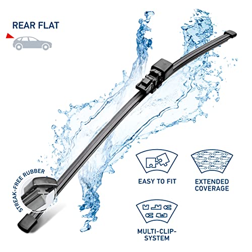 Hella OE Quality 10 Inch All Seasons GraphiteCoated Rubber Rear Flat Wiper Blade fits select Mini Citroen MercedesBenz Renault Seat Skoda Volkswagen 358179101 - Image 3