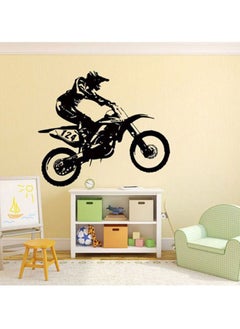 NIBEMINENT Dirt Racing Bike Wall Sticker Black 600x3x530millimeter  - Image 4