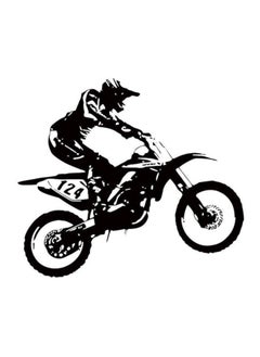NIBEMINENT Dirt Racing Bike Wall Sticker Black 600x3x530millimeter  - Image 1