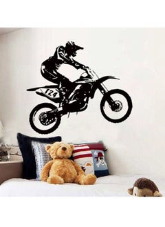 NIBEMINENT Dirt Racing Bike Wall Sticker Black 600x3x530millimeter  - Image 2