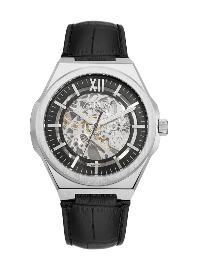 ZYROS Men Leather Watch - Image 1