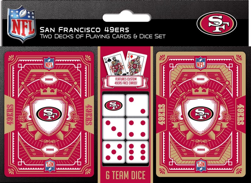 MasterPieces San Francisco 49ers Playing Cards and Dice Set - Image 2
