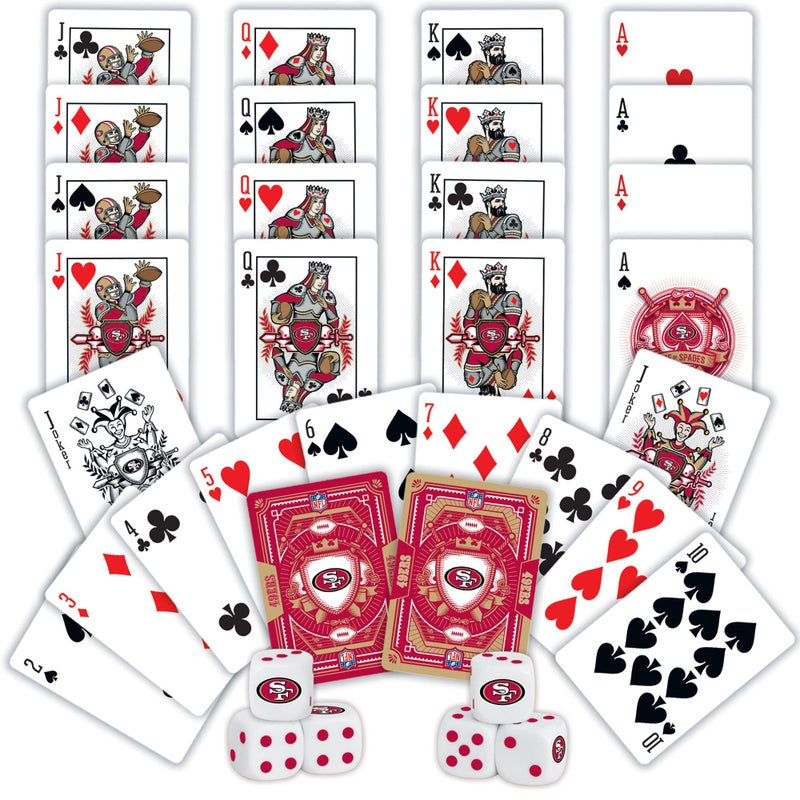 MasterPieces San Francisco 49ers Playing Cards and Dice Set - Image 5