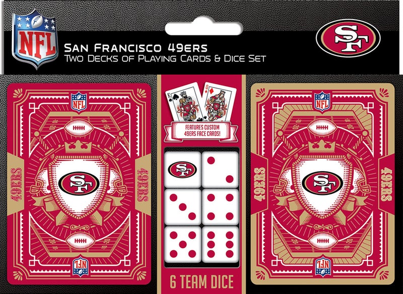 MasterPieces San Francisco 49ers Playing Cards and Dice Set - Image 1