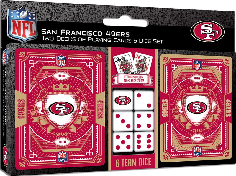 MasterPieces San Francisco 49ers Playing Cards and Dice Set - Image 3