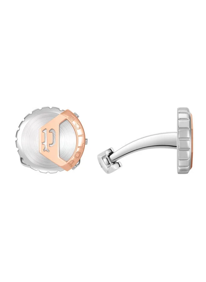 بوليس Megalithic Cufflinks For Men Stainless Steel with Rose Gold Logo