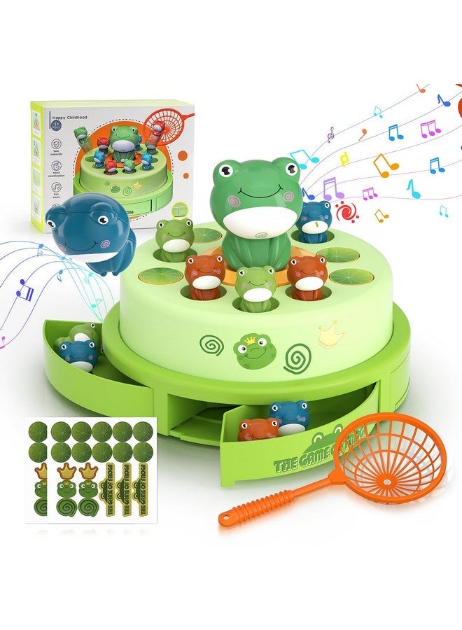 UNEEDE Frog Bounce And Catch Game Toys,Popping Board Games For Kids Age 4-6,Frog Pop Up Game, Catching Music Games For Kids 4-8 8-12,Family Game Toy For 5-7 Boys Girls, Birthday Gifts For Toddlers 3-5 - Image 1