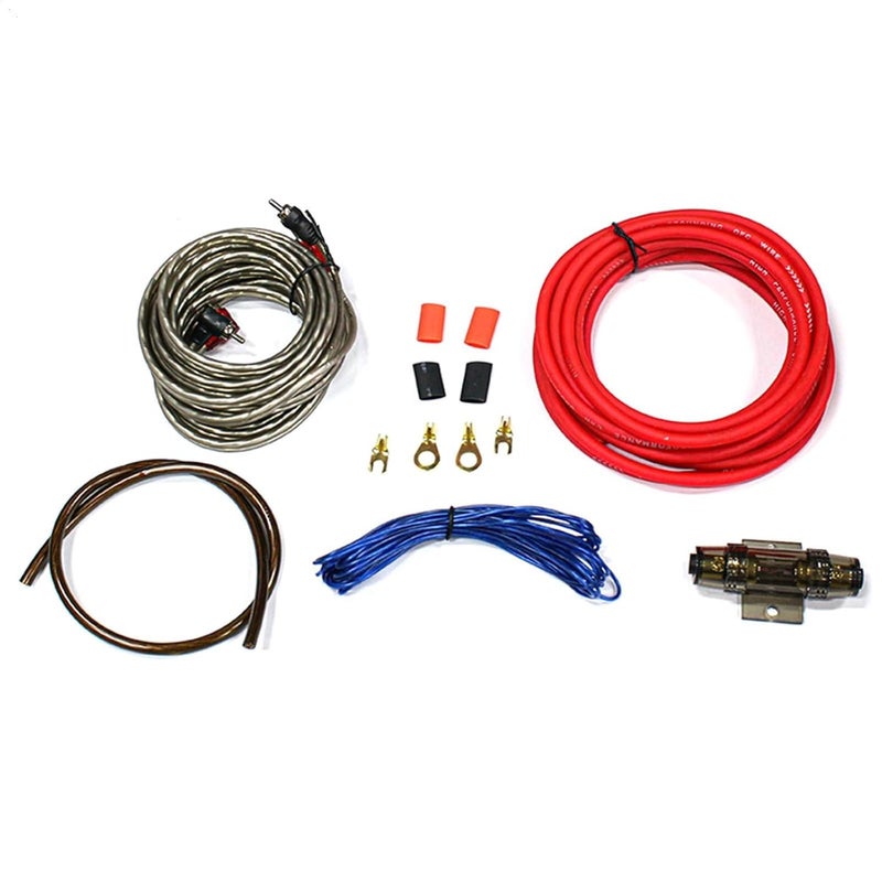 8 Gauge 60 Amp Car Amplifier Wiring Kit With Fuse Holder For Subwoofer And Speakers - Image 2